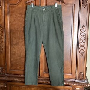 Old Navy Men's Loose Taper Linen Blend Royal Pine Chinos Size Medium